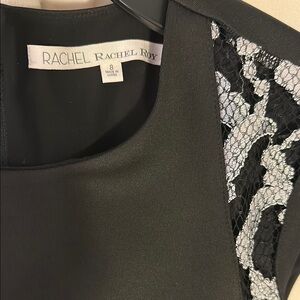 Rachel Roy Black Dress with Lace Detail